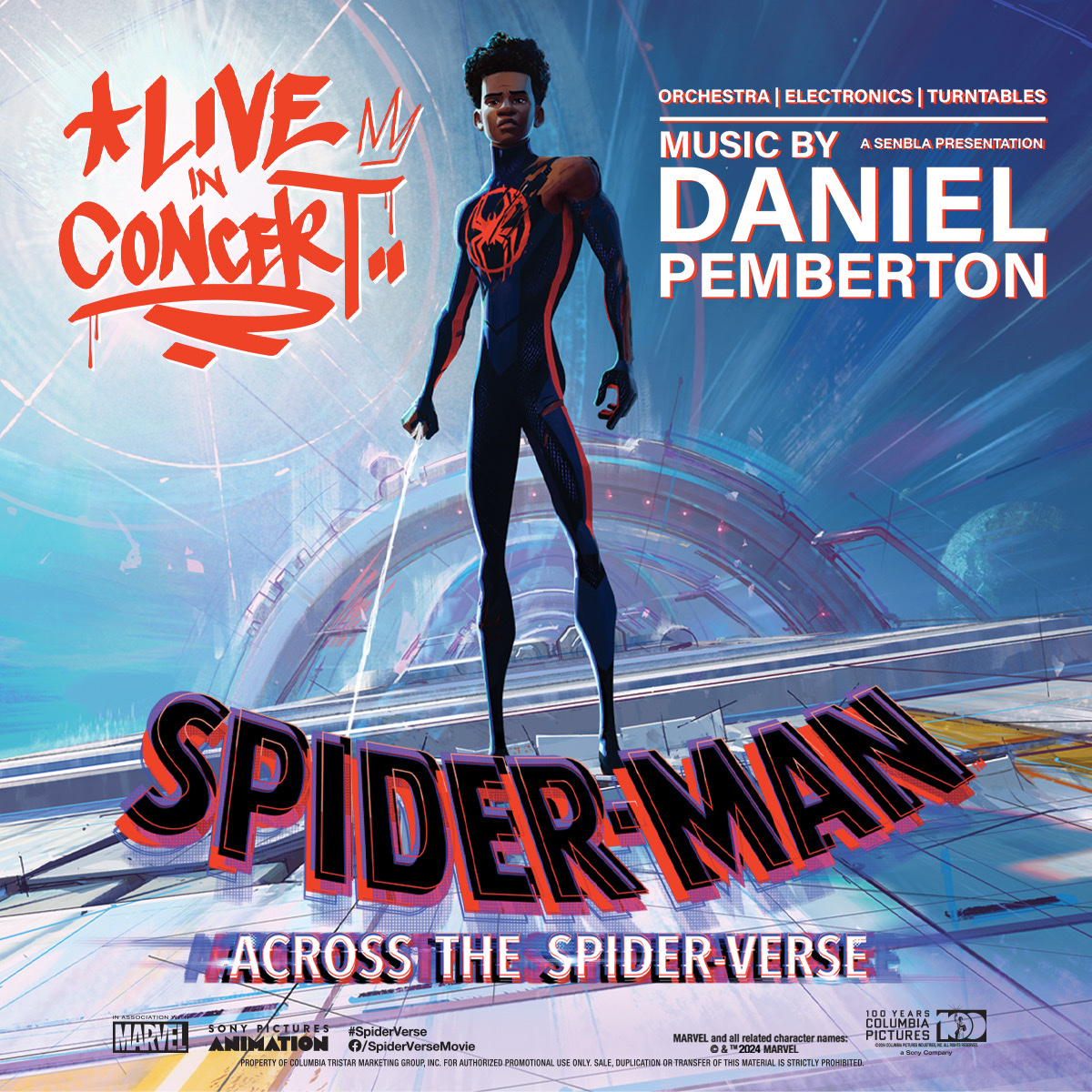 Return to the Spider-Verse on September 1, 2024🕷️ Experience Spider-Man: Across the Spider-Verse accompanied by a diverse ensemble of musicians and instrumentalists performing the film’s iconic score and soundtrack live at TPAC. Tickets go on sale to the public May 3 at 10 AM.