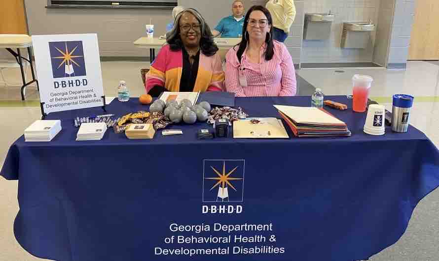 Ramona Pullin, Region 5- DD- RSA and Planning List Administrator, Blythe Spindler attended the Liberty County Community Resource Fair on April 13th! DBHDD RSA’s are always out in the community spreading awareness and providing help to those who need it! THANK YOU! #BeDBHDD