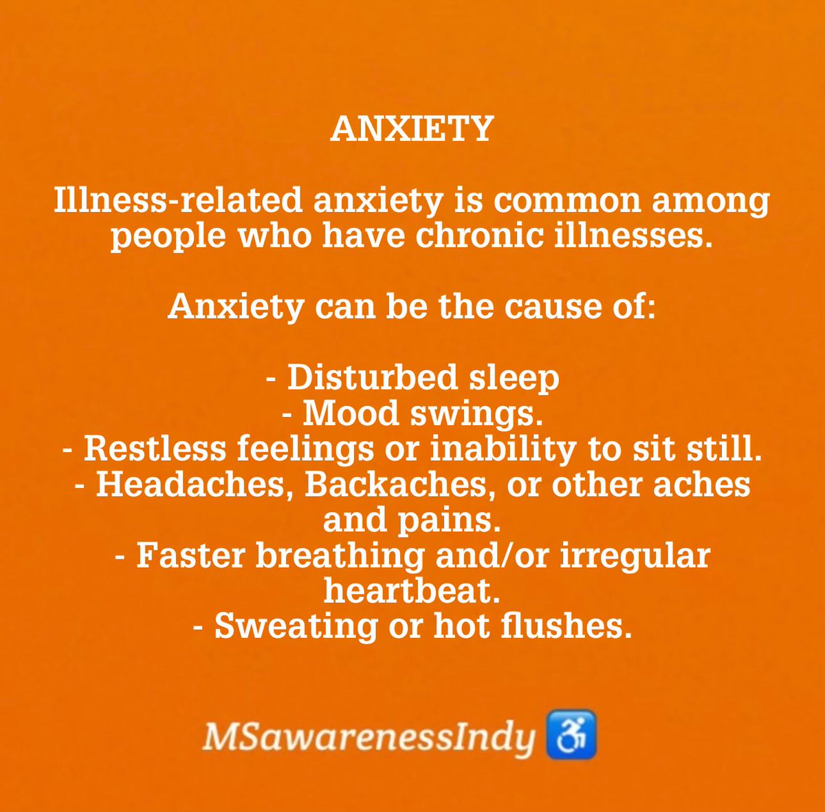 Chronic Illness #WordOfTheDay 
-ANXIETY-