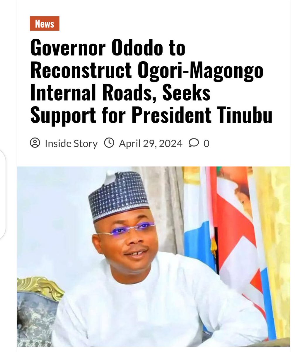Ogori-Magongo will definitely be uplifted through infrastructure developments under the leadership of His Excellency Alhaji Usman Ododo.