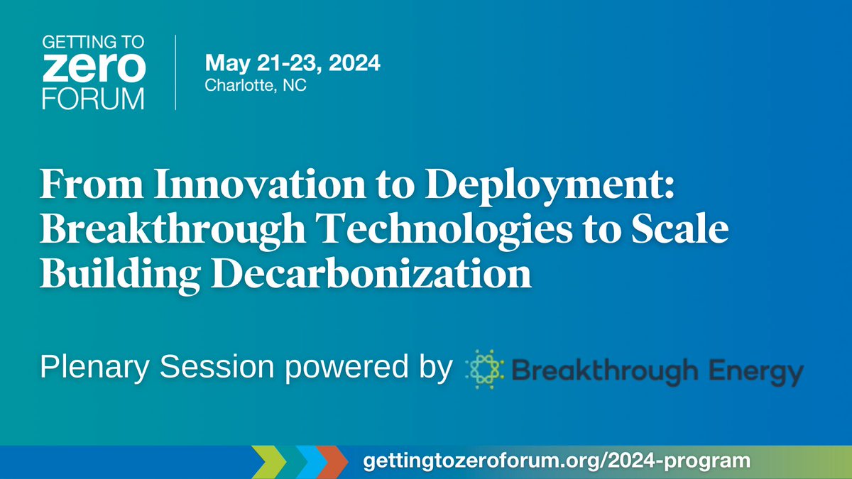 Join the @GTZForum on 5/22 at 12:45 PM ET for a dynamic session featuring @Breakthrough Energy Ventures' affiliated startups pitching building decarbonization technologies and climate tech innovations for retrofit and new builds. Learn more: hubs.li/Q02tXkS20