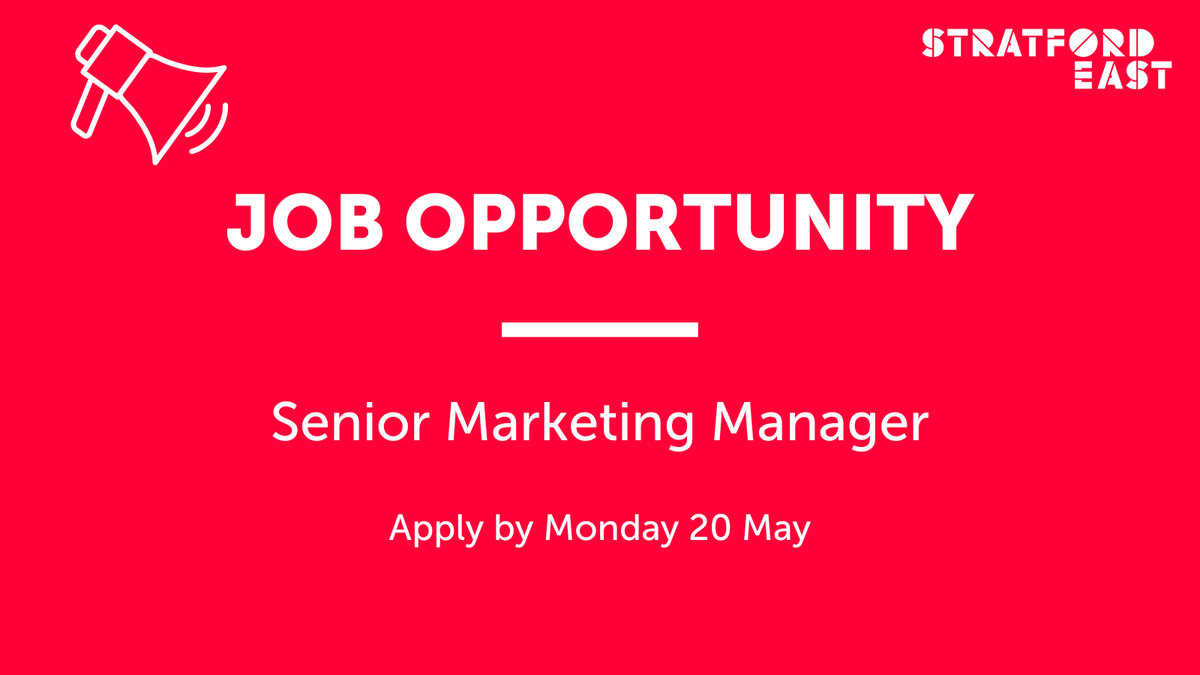 Could you be our next Senior Marketing Manager? If you’re passionate about bringing unforgettable theatre to life, this might be the perfect role for you. Applications close midday Monday 20 May. bit.ly/SE_Apply