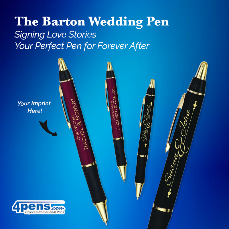 Complete your wedding planning with our Barton Gold pen ✒️ Its timeless design and luxurious feel will add a touch of glamour to your special day. 
🌐 Shop now: ow.ly/JmCG50RqO14
#WeddingPrep #BartonGold #LuxuryPen