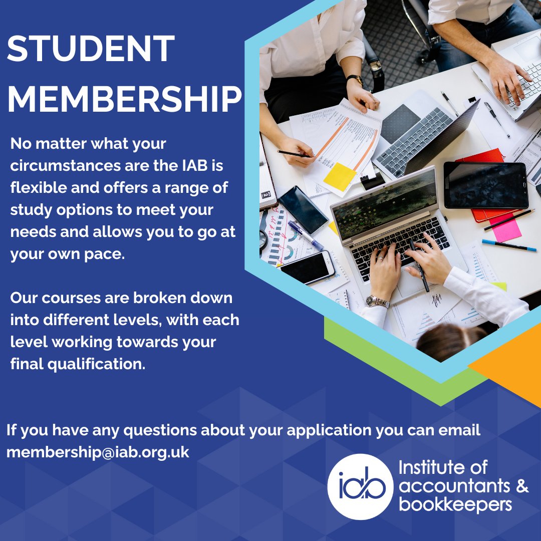 Take a look at our website for more information about student membership - iab.jotform.com/team/iab/stude…

#IAB #IABQualifications #OnlineLearning #DistanceLearning #FlexibleLearning #OnlineCourses #SelfStudy #Dedication #Discipline #ClassroomLearning #TutorSupport