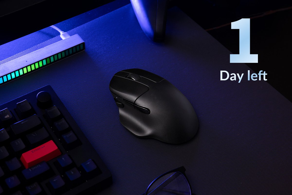 Fully customizable buttons get you all covered in different scenarios. 1 day left. #KeychronM7 #Keychron #keychronmouse #wirelessmouse #customizable #mouse #mice #ergonomicmouse