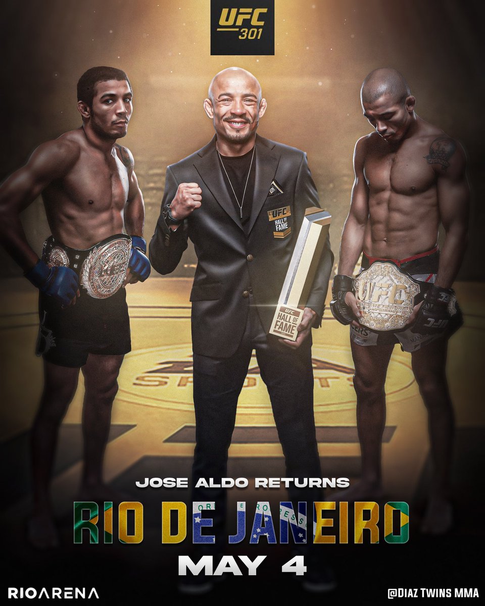 The King of Rio returns to Rio. 🇧🇷👑 #UFC301 WEC Champ ➡️ UFC Champ ➡️ HoF