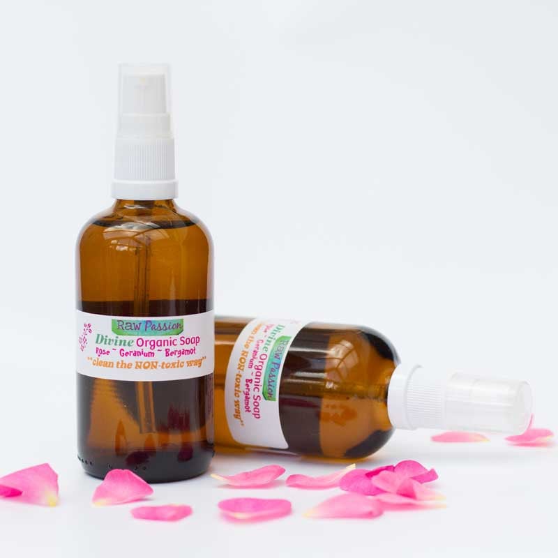 Divine Sacred Rose Liquid Soap clean the NON-toxic way 100% Organic Vegan 100ml tuppu.net/8b7e7afe #organicskincare #RawPassionUk #crueltyfree #Etsy #veganskincare #Soap