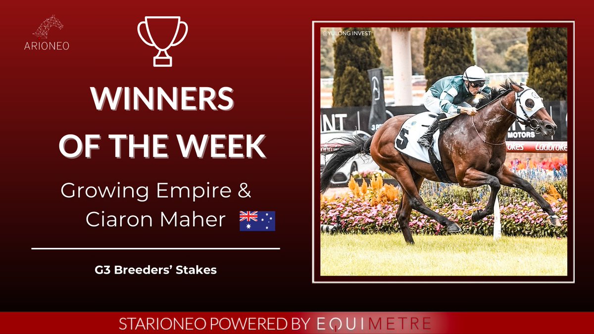 Another first place for @cmaherracing! Congratulations on a great win with Growing Empire! 👏💥🏆 #Arioneo #Equimetre #empoweryourexpertise #horsedatascience