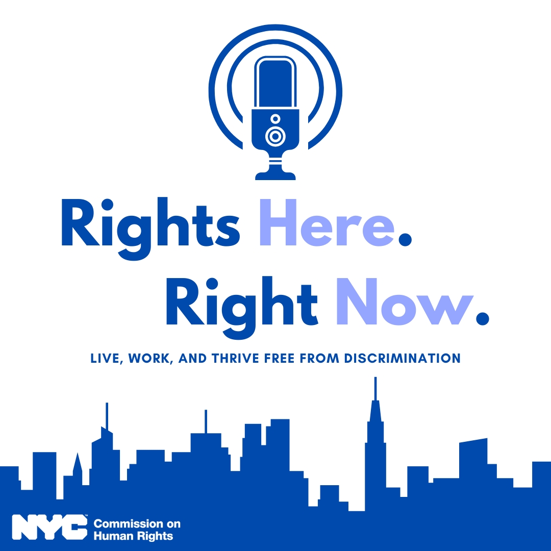 Tune in to WCHR 90.3 FM today from 2pm-3pm for a new episode of Rights Here. Right Now. Staff will discuss different facets of the city’s Human Rights Law live on the air and answer questions about discrimination in NYC. You can LISTEN ONLINE LIVE HERE: on.nyc.gov/3QpbNYD