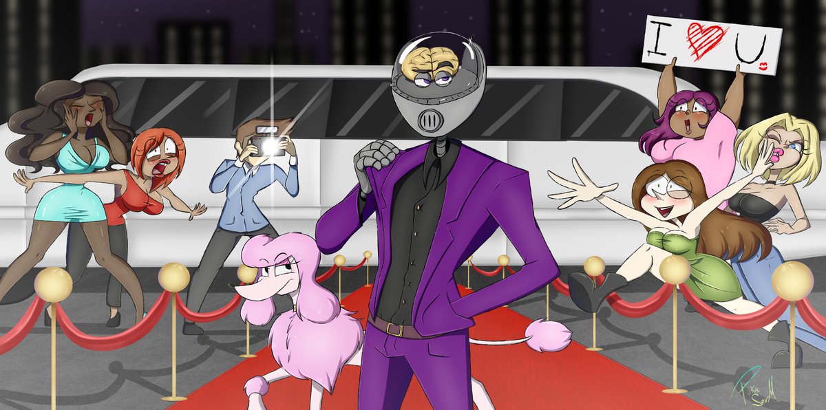 PokaSorM's tweet image. &quot;Superstar&quot;

So context. I installed The Sims 1 on my computer and made Golden Brain. I streamed it and we had some major laughs together with friends. We got him a  pink poodle, could&apos;nt help but name her Georgette from Oliver &amp;amp; Company.
#goldenbrain #spykids #art #fanart #sims1