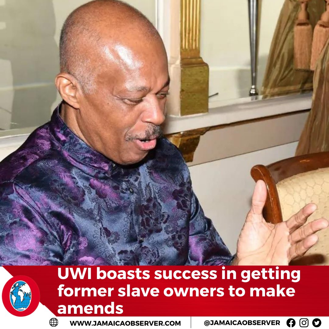 The University of the West Indies (The UWI) is patting itself on the back for the leadership role it has taken in the global reparatory justice movement, boasting of its influence in getting previous slave owners to begin making amends for this atrocity. jamaicaobserver.com/2024/04/29/uwi…