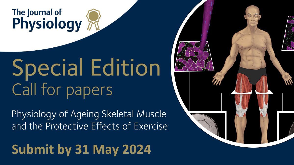 🚨CALL FOR PAPERS EXTENDED🚨
Our 'Physiology of ageing skeletal muscle and the protective effects of exercise' #CallforPapers closing date has been extended due to popular demand! Follow the link below for more info & how to submit to this #SpecialIssue!
🔗buff.ly/3mKYq9J