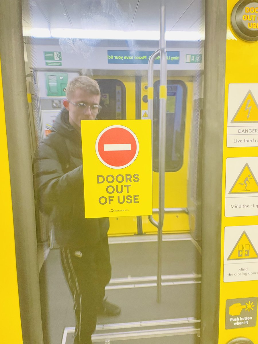 New Merseyrail ‘Doors out of use’ sticker
