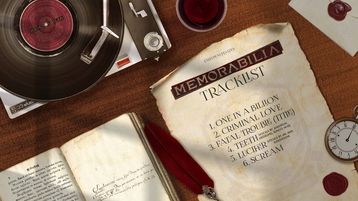 Beneath the moon's gaze, the MEMORABILIA has been unveiled! Our seven vampires are about to dive into the depths of melodic nights. 🌑

ENGENEs! Which track are you claiming? Reply below and keep using the tags! 🎶

DARK MOON MEMORABILIA TRACKLIST
#DARKMOON #MEMORABILIA