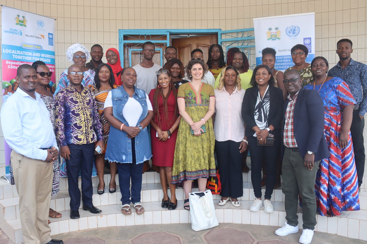UNWOMEN_SL's tweet image. Today, @UNWOMEN_SL @UNDPSierraLeone @WVSierraLeone &amp;amp; the 120 Women-focused CSOs Coalition in #Peacebuilding is proud to welcome Jelena Zelenovic #PBF Program Manager @UNPeacebuilding Discussions were around the progress of the #Localization project &amp;amp;its sustainability plans #WPS