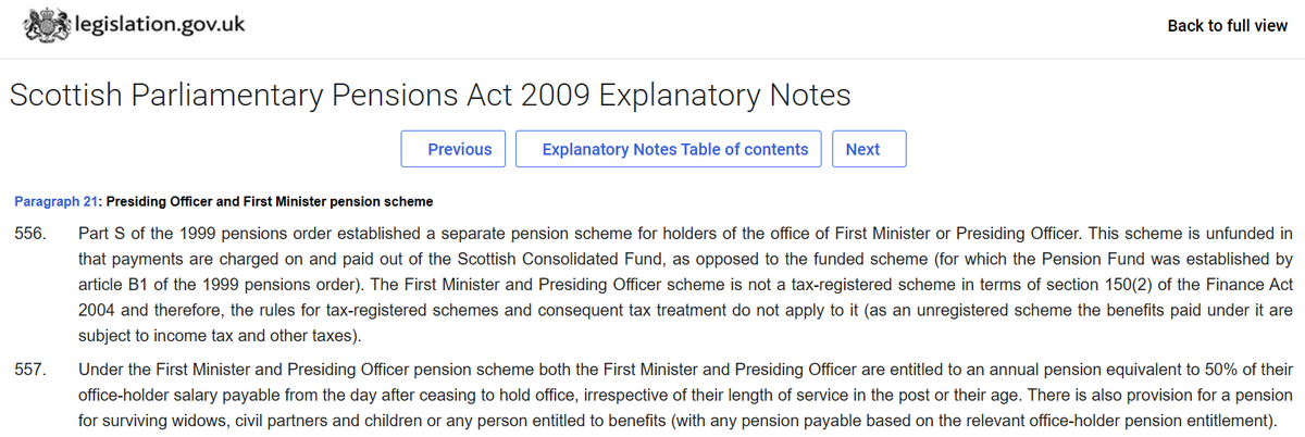 Bye bye Humza, but Scottish taxpayers are not rid of him yet. They are forced to pay him a pension of half of his salary for the rest of his life, starting now - that's £52,292 a year. It's a disgrace & the provision should be repealed.