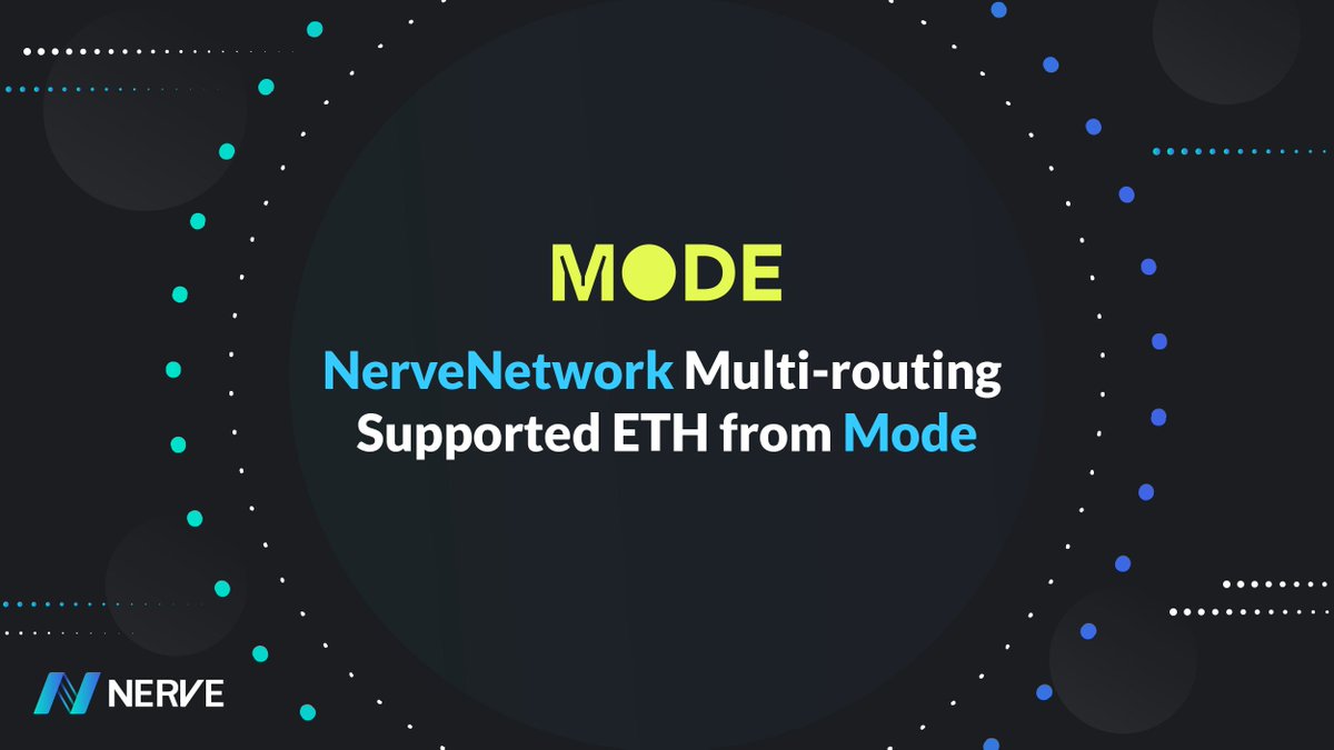 NerveNetwork entered the #Mode zone, enabling $ETH crosschain-swap for @modenetwork. With #Swapbox, users can now swap ETH assets across various blockchains with 0 slippage 🎉

Access the DApp🔗swapbox.nabox.io/swap

#ModeNetwork #ETH #crosschain #NerveNetwork