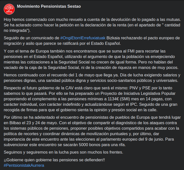 Movimiento Pensionistas Sestao tweet media