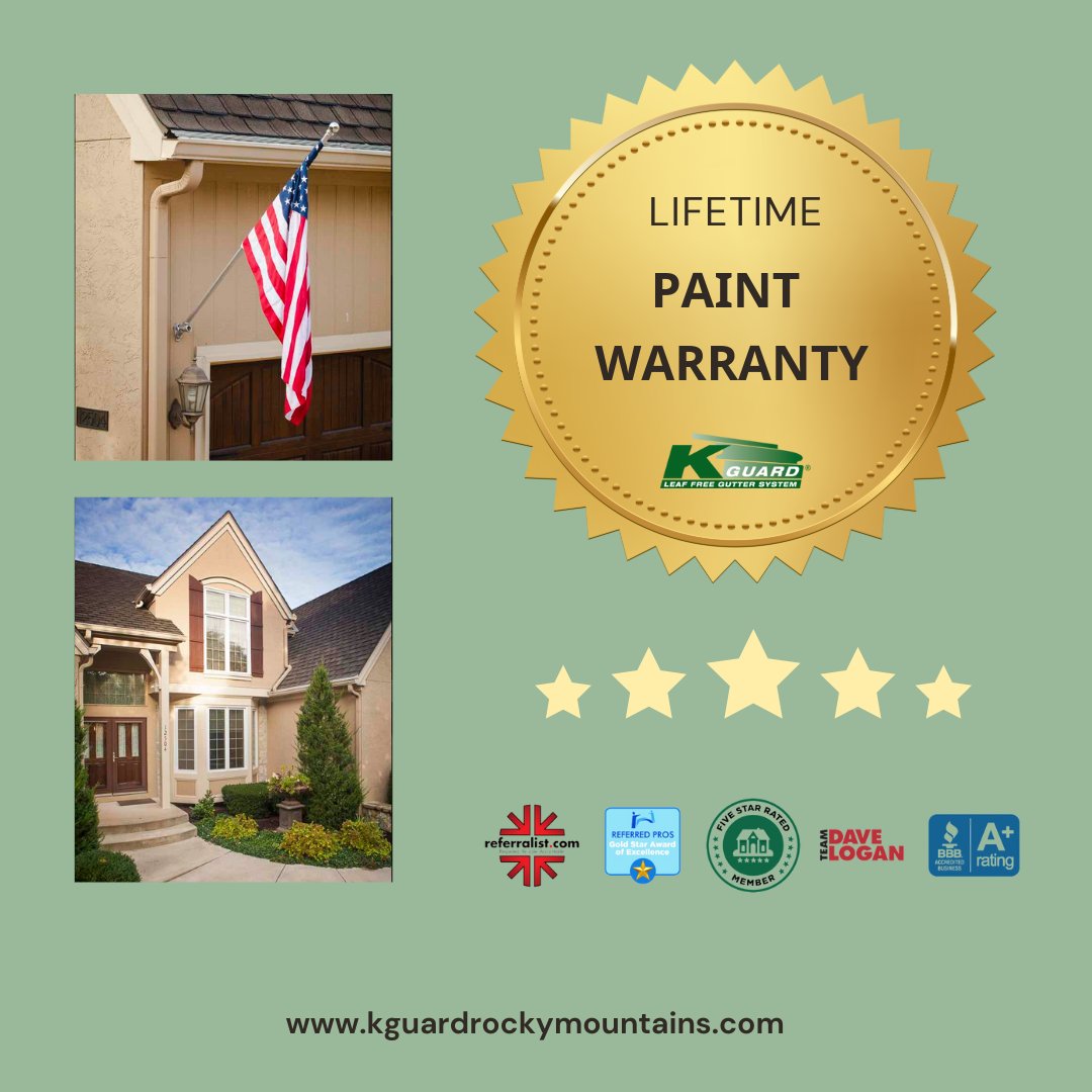 The heavy-duty aluminum which our gutter system is crafted from will never corrode, therefore the paint will never chip. 

#lifetimewarranty #warranty #familyowned #locallyowned #gutterguard #denverhomeowner #homeimprovement