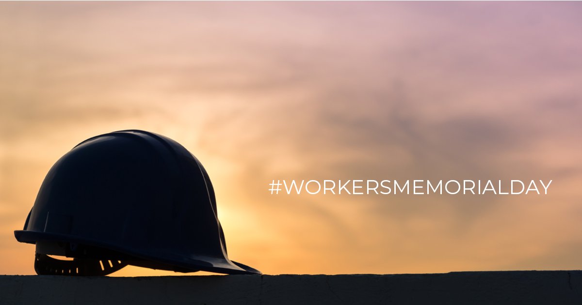 Today is #workersmemorialday, the day we honor workers who gave their lives in sacrifice to building a better nation. Construction workers make up 5% of workers but 30% of all on the job deaths. Let’s never forget those who labor in the most difficult jobs to build our nation.