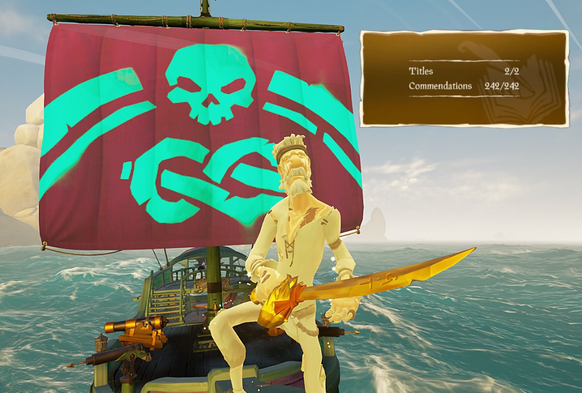 apper_jacks's tweet image. Finally pushed through MI3 for the  second time since cosmetic rewards were added. All commendations complete except for kings loot… 😩 
•
•
•
#SeaOfThieves #completionist