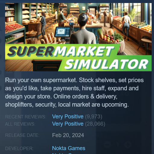 'if i didn't hear about a game, they marketed it badly and it wont sell' vs supermarket simulator. the idea that there's a handful of outlets widely disseminating information to *everyone* is way outdated. social algos have given us extremely silo'd communities & audiences.