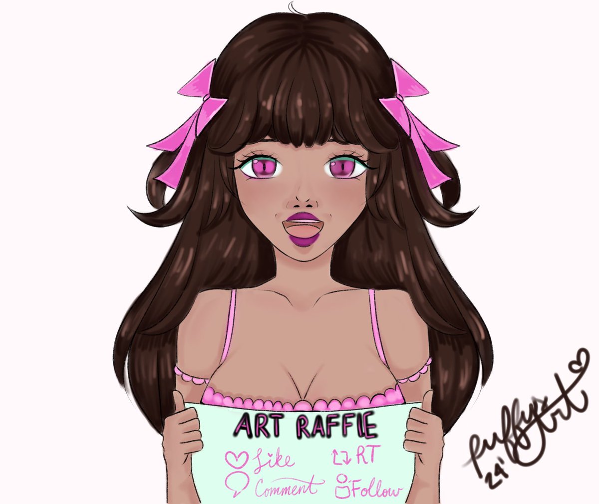 ♡﹒ ଘ thank you for all the support on here ଓ #artraffle #artgiveaway #artmoots