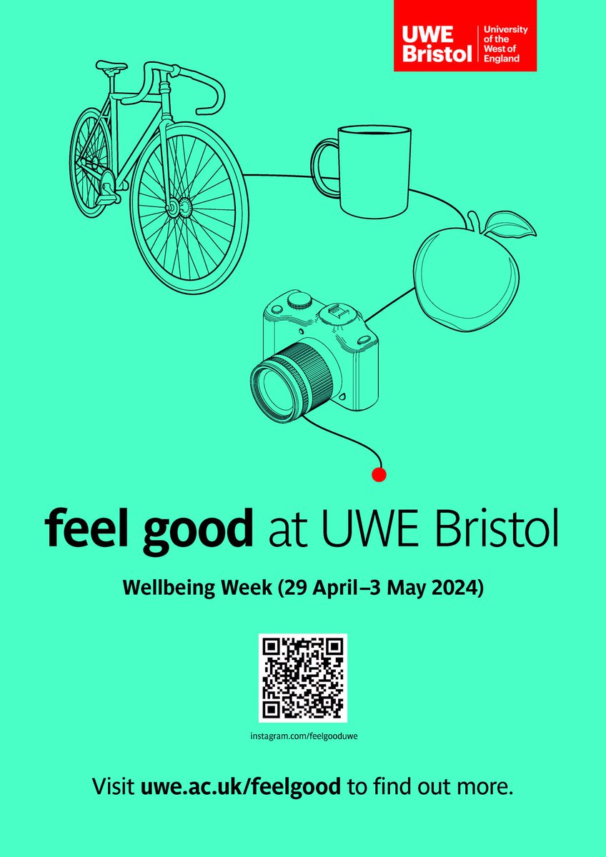 🫂 Today is the start of #feelgood at the university. Feel Good is the university's health and wellbeing programme with 4 main pillars. Try something new, get active, eat well and relax with sessions across all campuses until the end of the week More➡️brnw.ch/21wJhQd