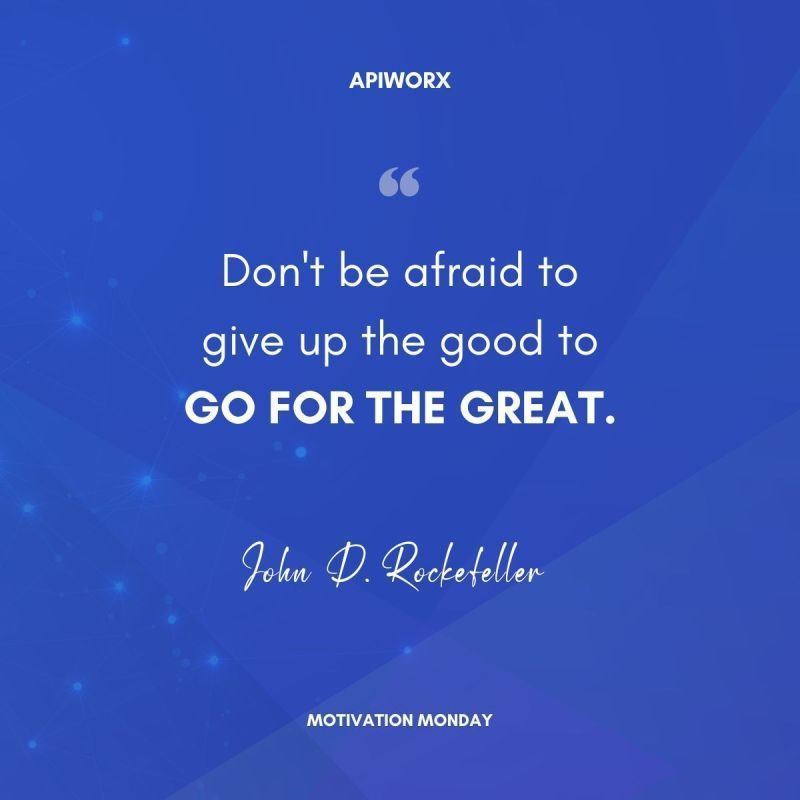 🌟 Settling for the good can hinder your potential for greatness. Embrace the courage to step out of your comfort zone and strive for extraordinary achievements. 💪

#eCommerceSuccess #BusinessGrowth #DareToDreamBig #GoForGreatness #EntrepreneurMindset #Ambition #Apiworx