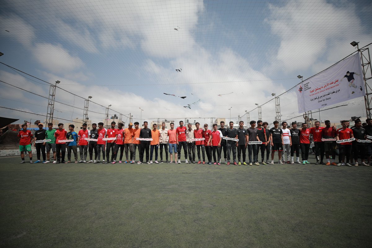 TimQuaker's tweet image. Today my colleagues at AFSC sent me these photos from the #Goalsforgaza soccer tournament which took place in Rafah this weekend. 

I found the pictures quite emotional in a way I can't quite manage to articulate.