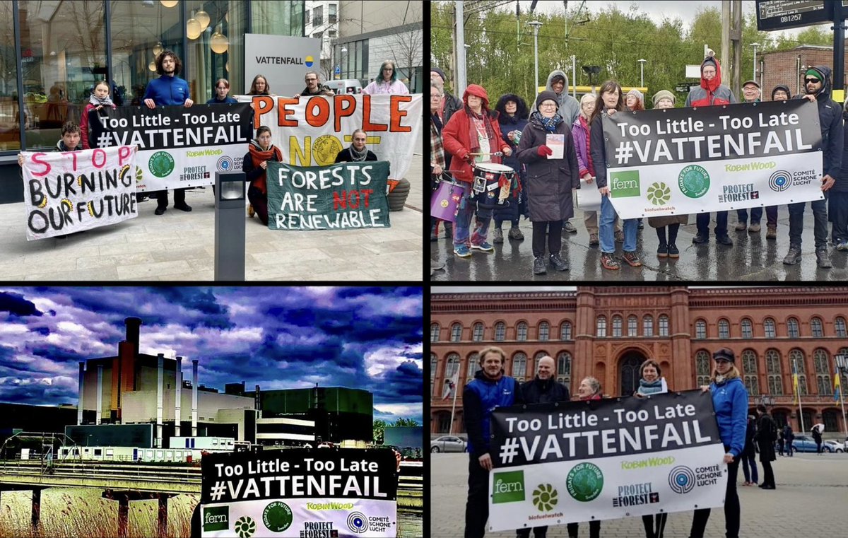 🔥Heute hatte die @VattenfallGroup ihre Vollversammlung. Mit einem großen Bündnis & @GretaThunberg protestierten wir gegen Pläne, die Holzverbrennung zu steigern. Sie gefährdet Klima, Artenvielfalt & Gesundheit!
robinwood.de/pressemitteilu…
#StopFakeRenewables #Bioenergie #ausgebrannt