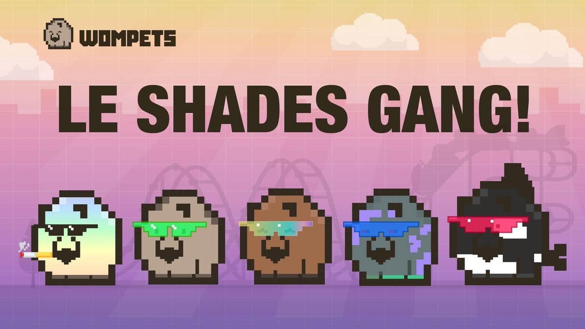 Strut into the crypto scene with flair — Le Shades Gang is here! 🕶️ Show your #Wompets NFTs’ rocking shades and get ready to conquer fun quests in the Wombat 2.0. 🎮 Don't miss out, the coolest clique will be soon around! 🐻