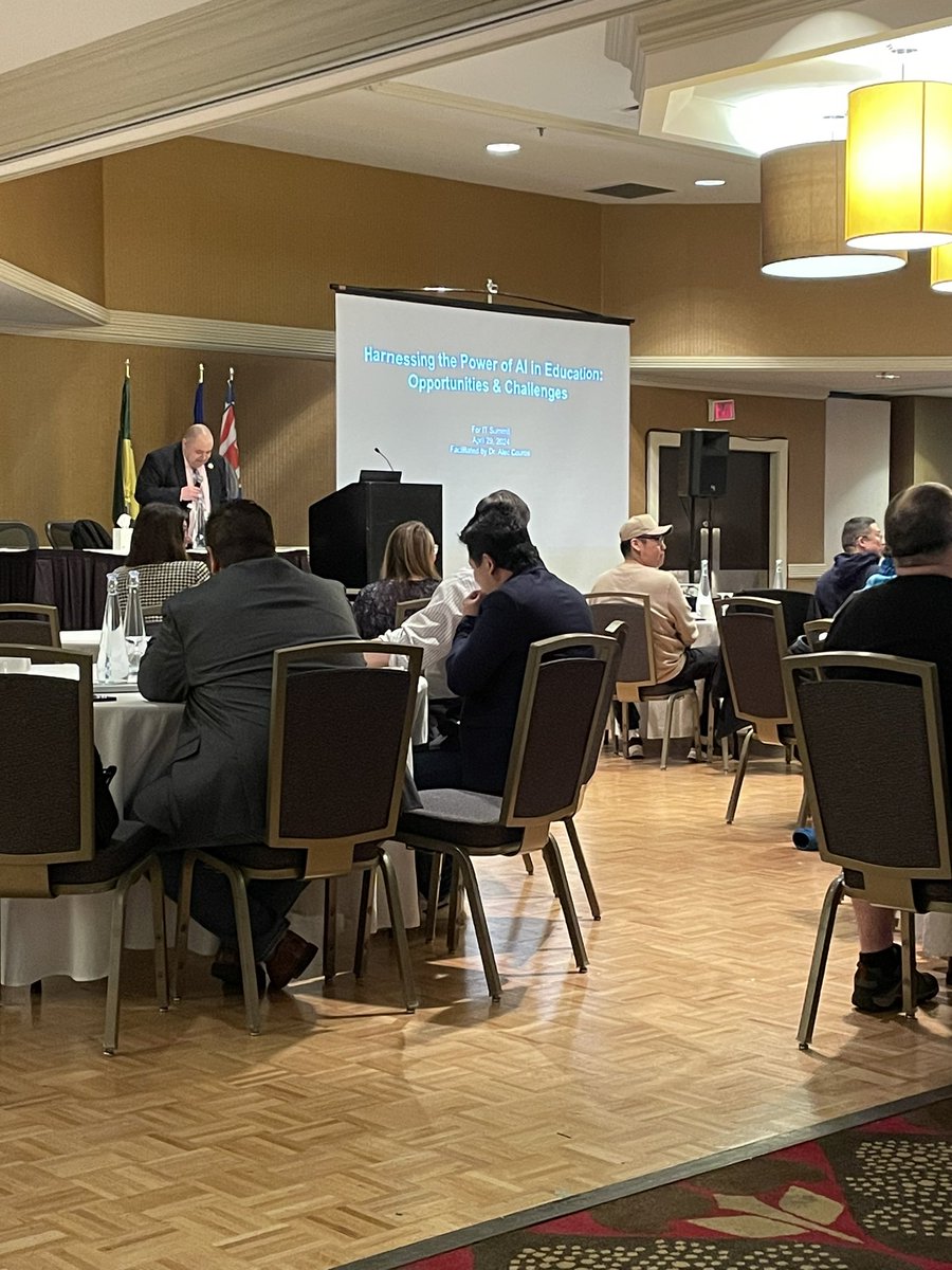 Harnessing the power of AI in K-12 Education with <a href="/courosa/">Dr. Alec Couros</a> #skitsummit 
Excited to dive deeper into the power of AI. 💻🎮💾 <a href="/RCSD_No81/">YQR Catholic Schools</a>