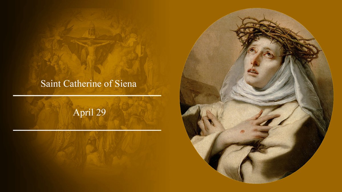 04.29.2024: Feast of St. Catherine of Siena, Virgin, Lay member of the Dominican order, Stigmatist, and Doctor of the Church.

Lord, help us to love you deeper, choose you always, and contemplate your passion in our sufferings. Amen.

St. Catherine of Siena, pray for us!