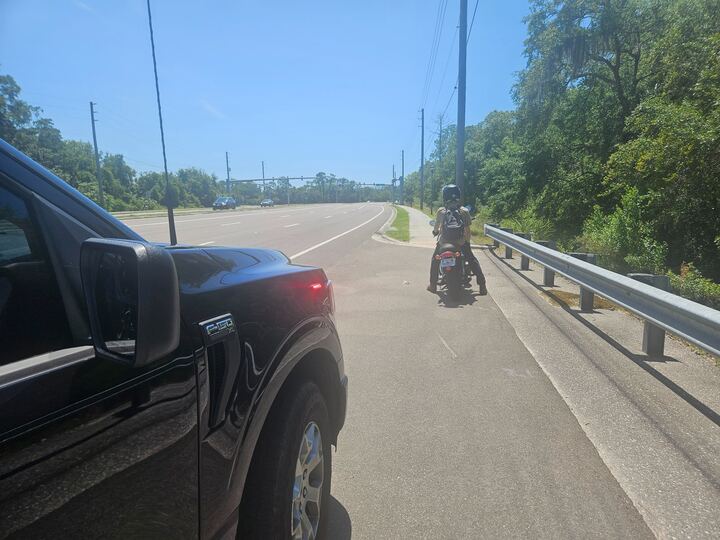 While performing a traffic stop, our deputies were pleased by the responsible behavior of this rider, who wore the correct helmet. #teamHCSO wants to remind you of the vital role helmets have in saving lives and urges everyone to drive safely at all times. #FDOT