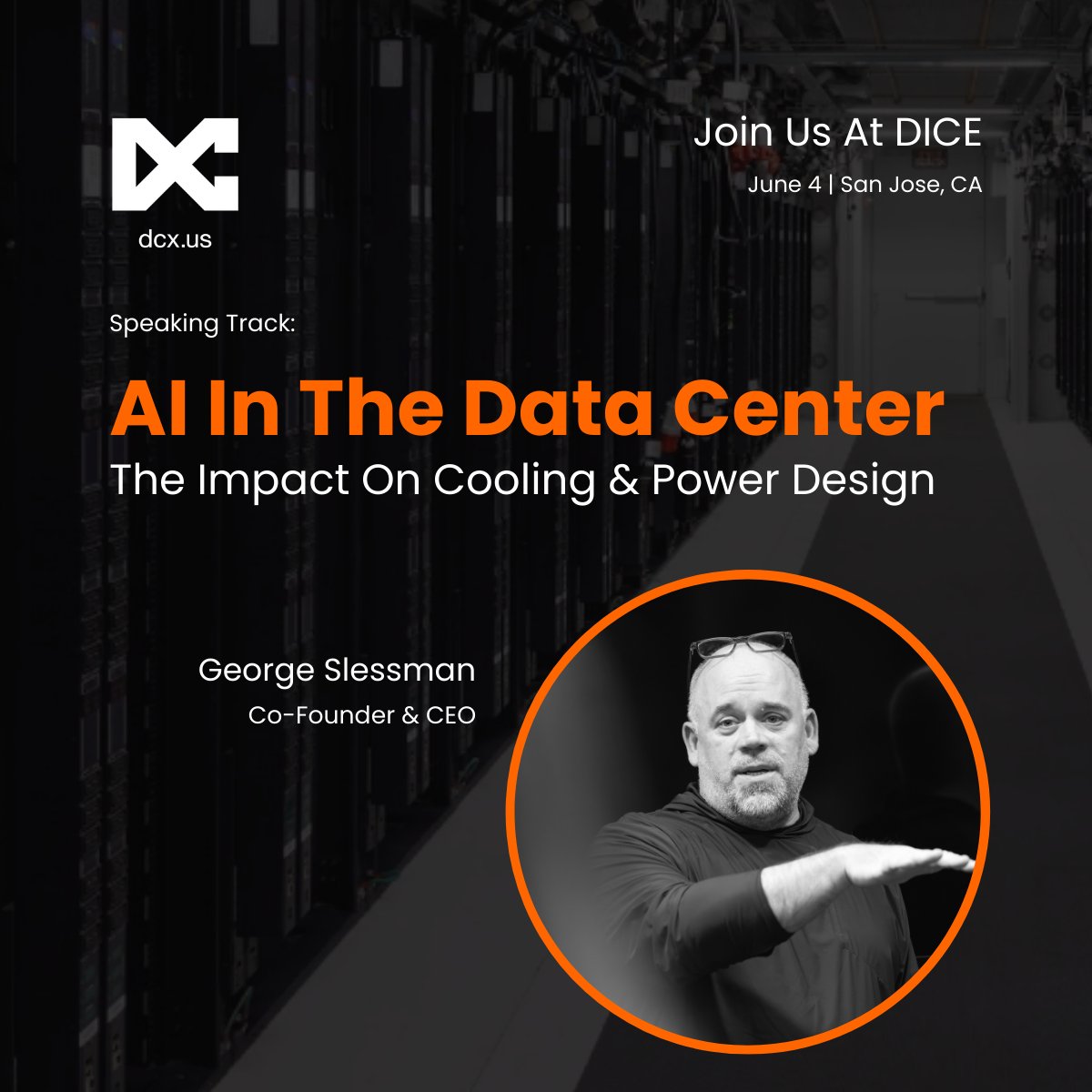 DCX CEO, George Slessman will speak today at the National DICE #DataCenter Development, Construction &amp; Design Conference hosted by <a href="/Bisnow/">Bisnow</a>. Will you be there? bisnow.com/events/san-jos… #colocation #ai