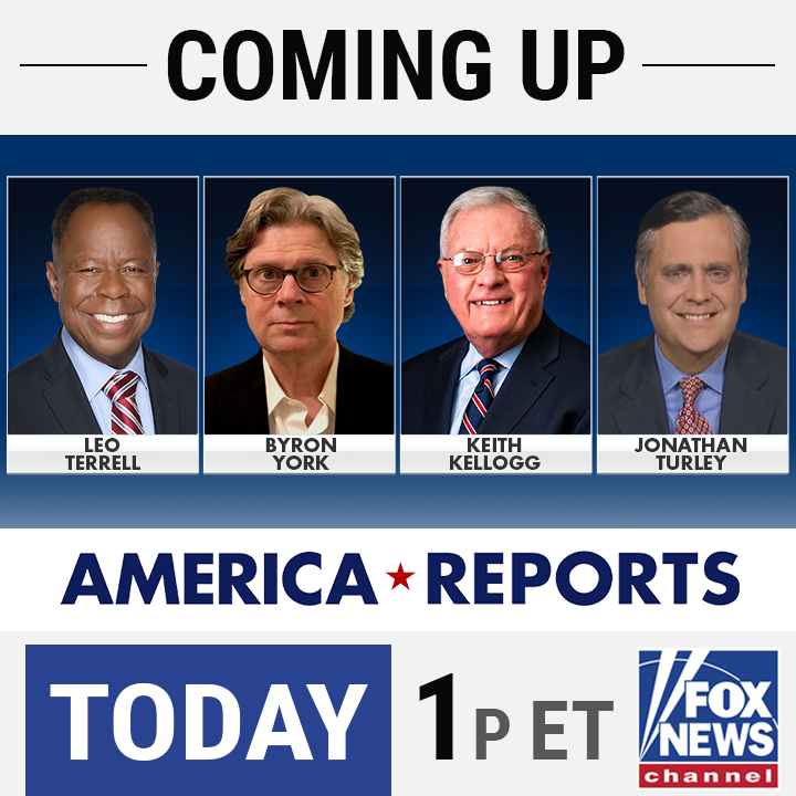 MONDAY: Civil rights attorney @TheLeoTerrell @dcexaminer Chief Political Correspondent @ByronYork Fmr NSA to VP Pence @generalkellogg GWU Law Professor @JonathanTurley Plus more Join @SandraSmithFox and @johnrobertsFox LIVE at 1pm ET