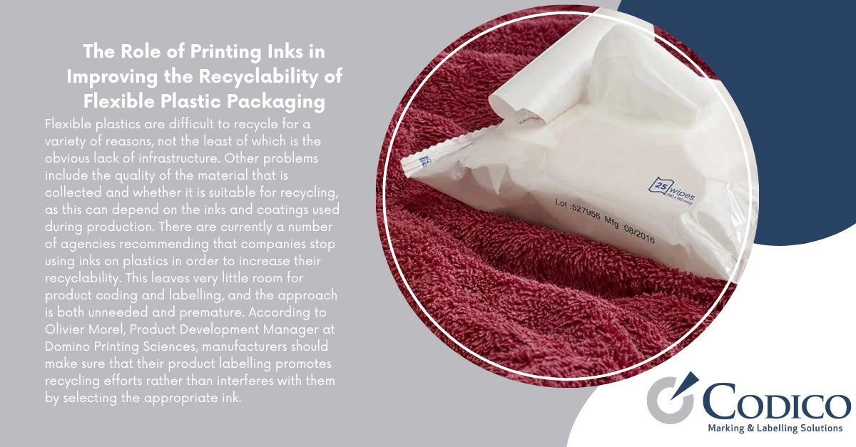Explore the critical role that printing inks have in improving the recyclability of flexible plastic packaging in our blog!

#FlexiblePackaging #BatchCoding #BatchMarking #EcoFriendlyCoding #SustainableManufacturing buff.ly/451jV6a