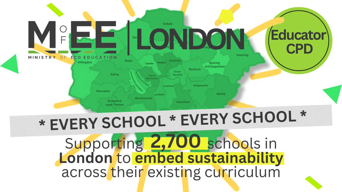 🚨 WATCH AGAIN 🚨 London Schools - Education for Sustainability CPD Watch 🎥 youtu.be/cLOmktf5gQM?fe… Access London Bridging Documents here bit.ly/MEELondon Use your login to ministryofeco.org emailed to the main school office #EducationForSustainability