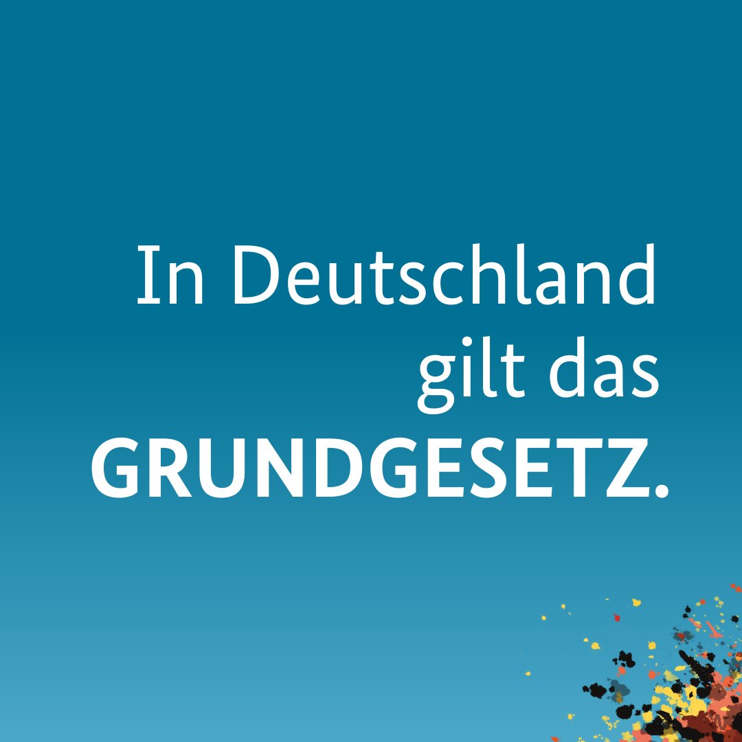 Wir leben in Deutschland in einem #Rechtsstaat. Wer hier das Kalifat ausrufen will, gehört nicht zu unserem Land.
Hier in Deutschland gilt das #Grundgesetz!