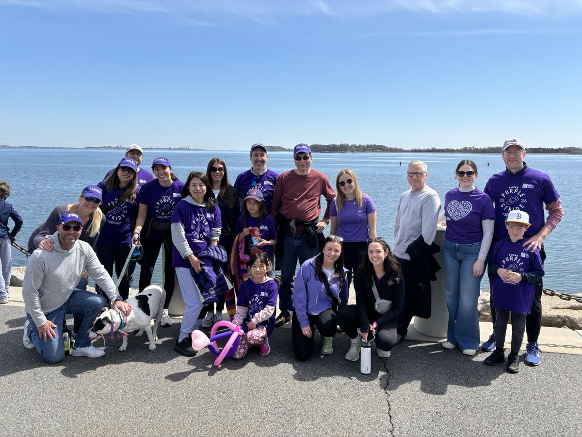 Our team was proud to participate in @PanCAN's 2024 #PanCANPurpleStride in Boston! Our colleagues came together to honor people who are affected by #PancreaticCancer and support research for the community.