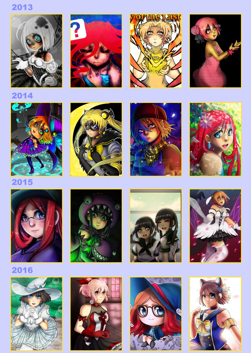 LRDSocks's tweet image. I actually keep an on going timeline of my art back from the days of DeviantArt. I've kept up with it all this time, just editing the style ✨occasionally.
This is 2008-2024