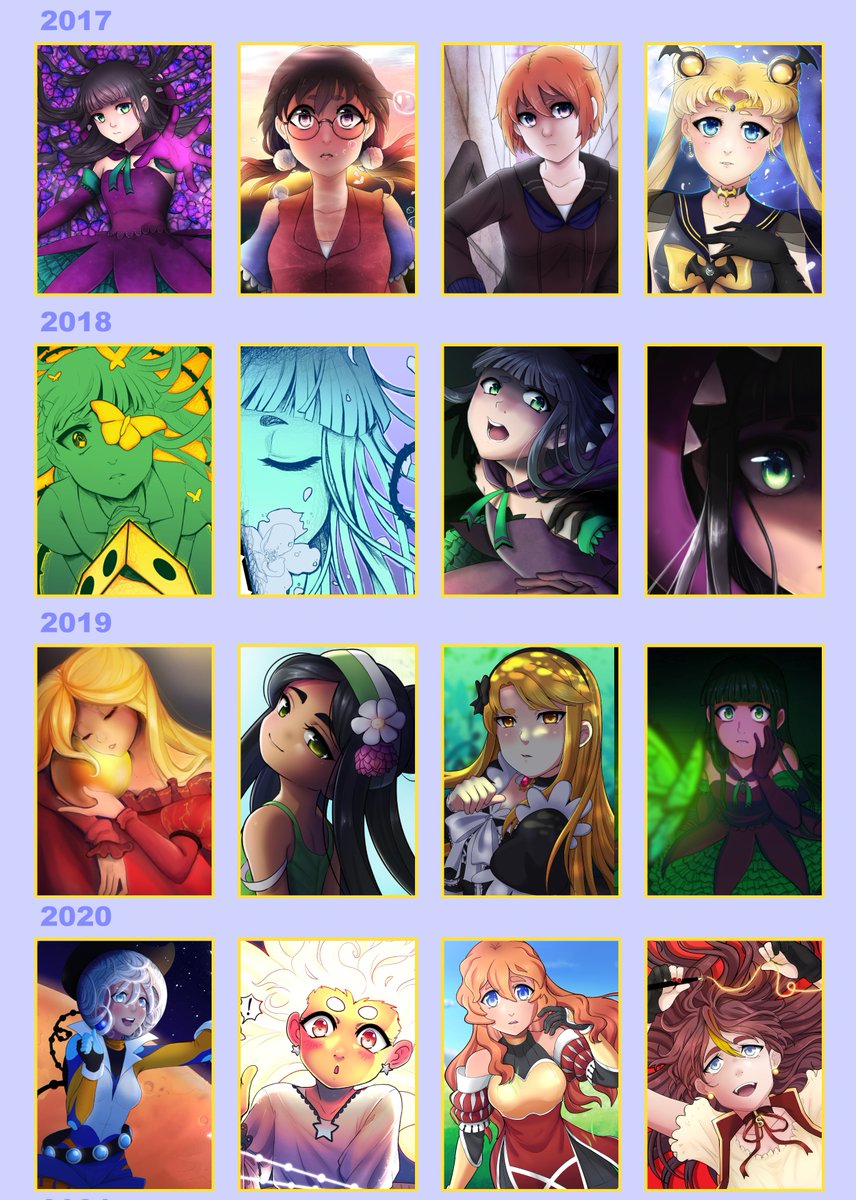 LRDSocks's tweet image. I actually keep an on going timeline of my art back from the days of DeviantArt. I've kept up with it all this time, just editing the style ✨occasionally.
This is 2008-2024