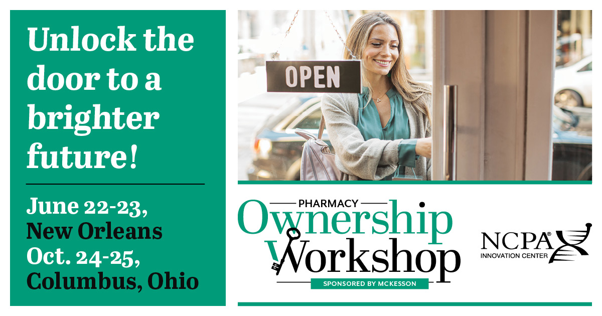 Last call! Register for Pharmacy Ownership Workshop, by April 30, and save $200 with the early bird rate. Did you know ... if you aren’t a member of NCPA, you’ll receive a one-year membership when you register under the nonmember rate? What a steal! 👉 bit.ly/2D9BqKU