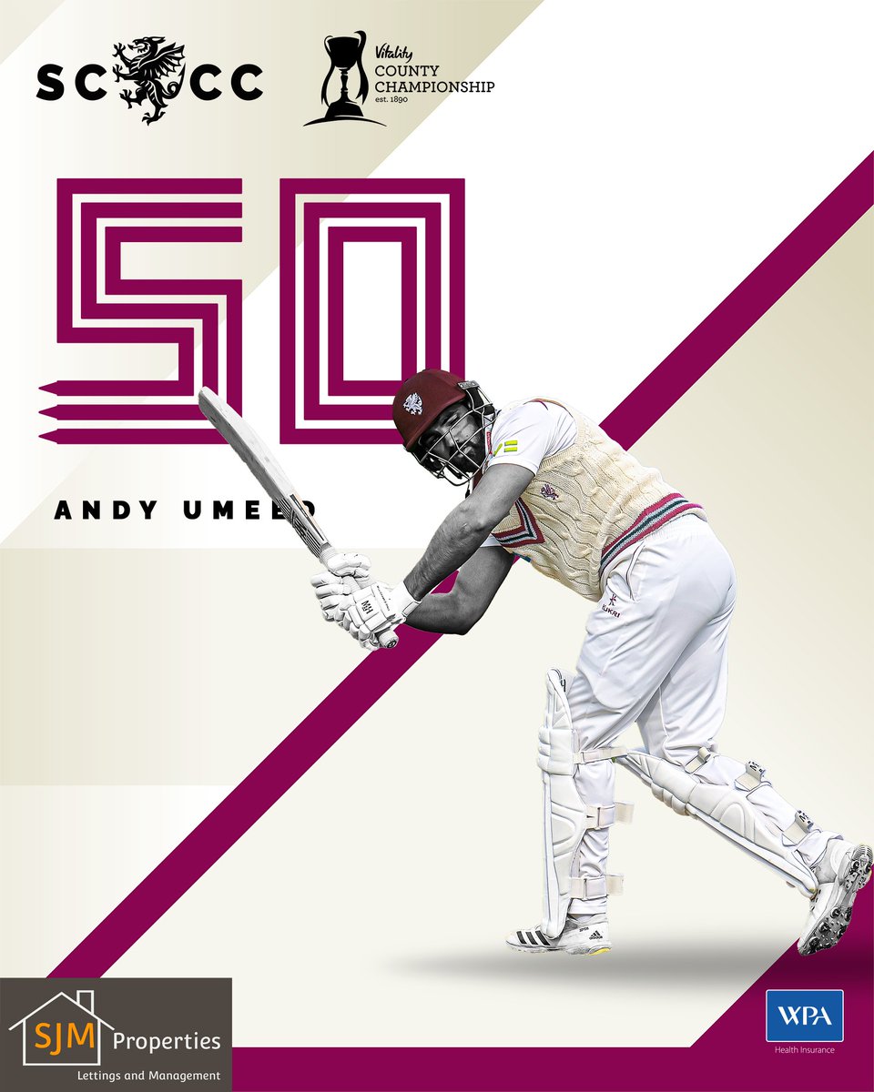 Andy Umeed's first First-Class 50 for Somerset!! #WORCvSOM #WeAreSomerset