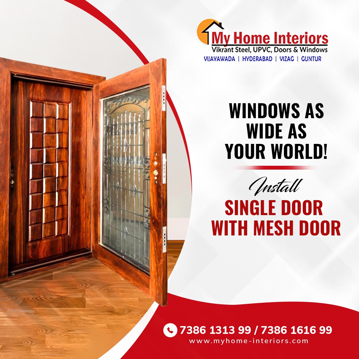 Are you tired of constantly having to open and close your front door? Introducing the revolutionary Single Door with Mesh Door - the ultimate solution for effortless entry and exit! 

#SingleDoor #MeshDoor #HomeUpgrade #Convenience #ModernDesign #EffortlessEntry #SleekStyle