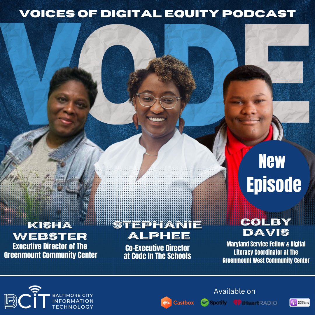 🚀🎧 Listen Now on Spotify: Voices of Digital Equity Podcast Episode 🎧🚀 Streaming on: Spotify, Apple Podcasts, iHeartRadio, Amazon Music And wherever you love to listen to your podcasts! open.spotify.com/show/2R5JZm246… #DigitalInclusion #TechForGood #BaltimoreTech #DigitalEquity