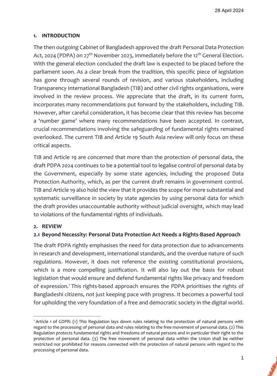 The Cabinet of Bangladesh approved the draft Personal Data Protection Act, 2024 (PDPA) on 27th November 2023. With the general election concluded the draft law is expected to be placed before the parliament soon. See lnkd.in/eS7D_DAQ.