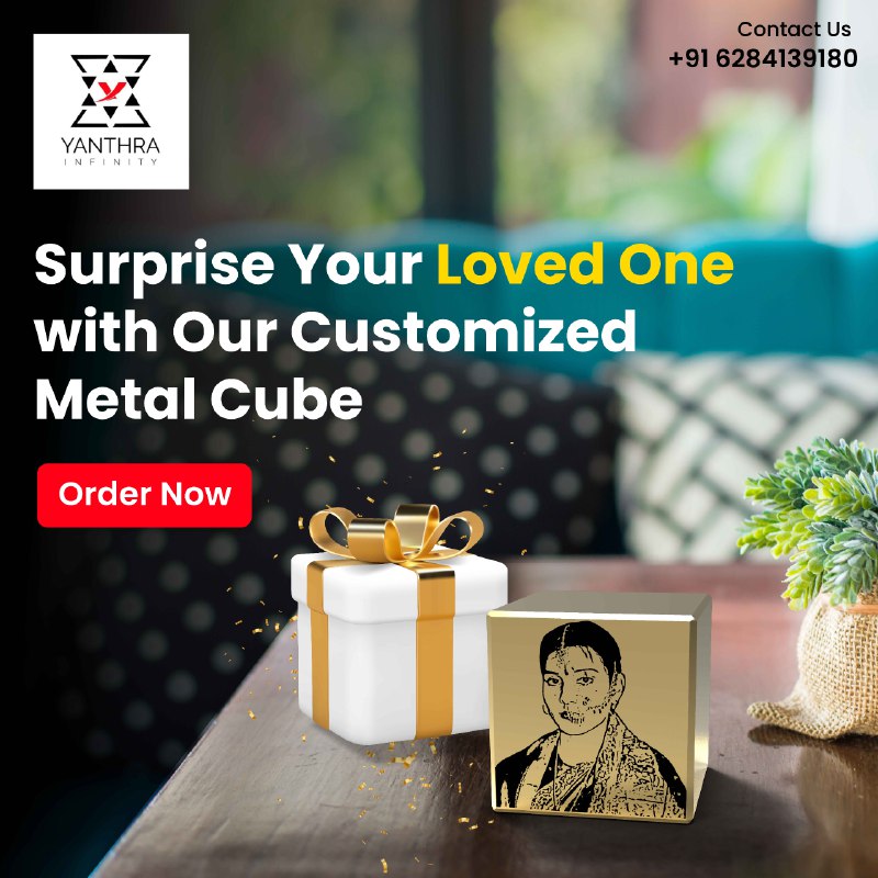 Make your loved one feel more special with our customized metal cube . 
Reach Us: 6284139180

 #MetalCubeMasterpiece #WorkspaceElegance 
#PremiumQuality #CompactDesign #OfficeStyle #ArtisticOffice 
#DecorGoals #MetalArtistry #DeskUpgrade #InteriorInspiration