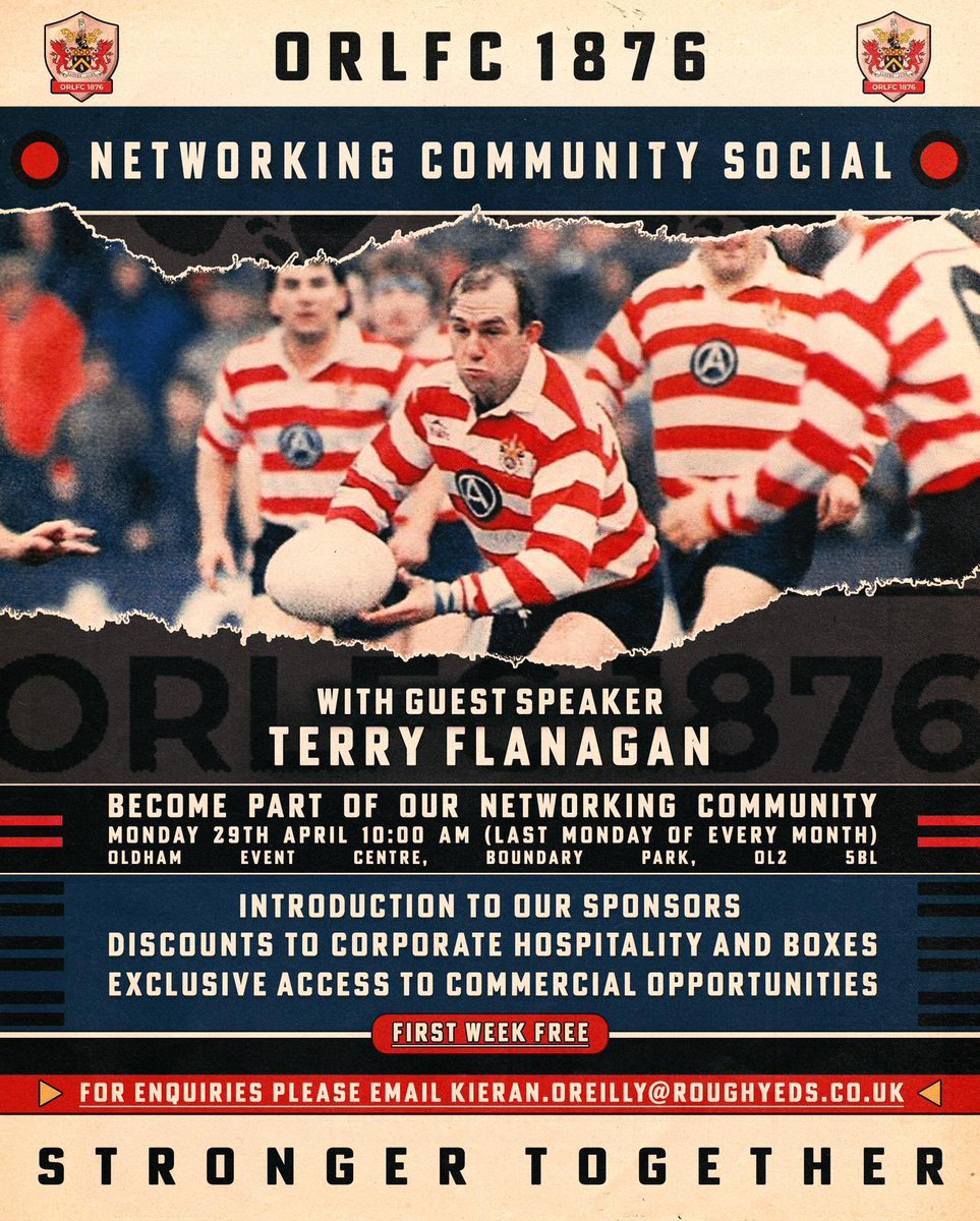 With thanks to the great Terry Flanagan for being the star turn at our latest @Roughyeds Networking Community Social at Boundary Park this morning. Invaluable insight into the value of continued education in business. Final Monday of every month to join us 🏉🎤☕️📚
